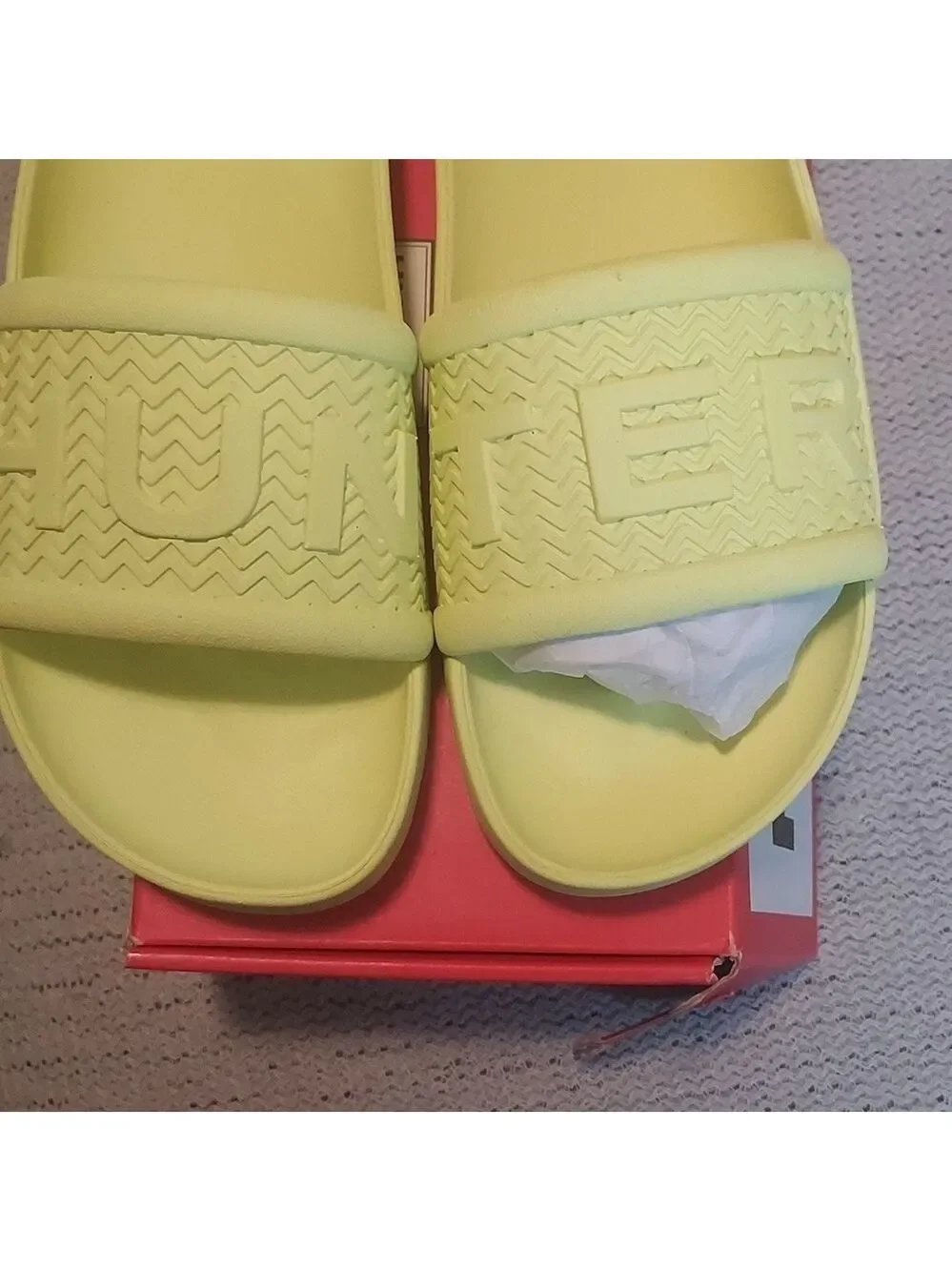 Hunter Men's Bloom Algae Foam Slide in Zesty Yellow